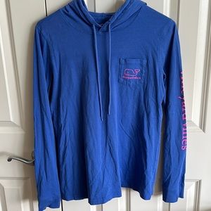 vineyard vines Blue and Ponk Lightweight Hoodie